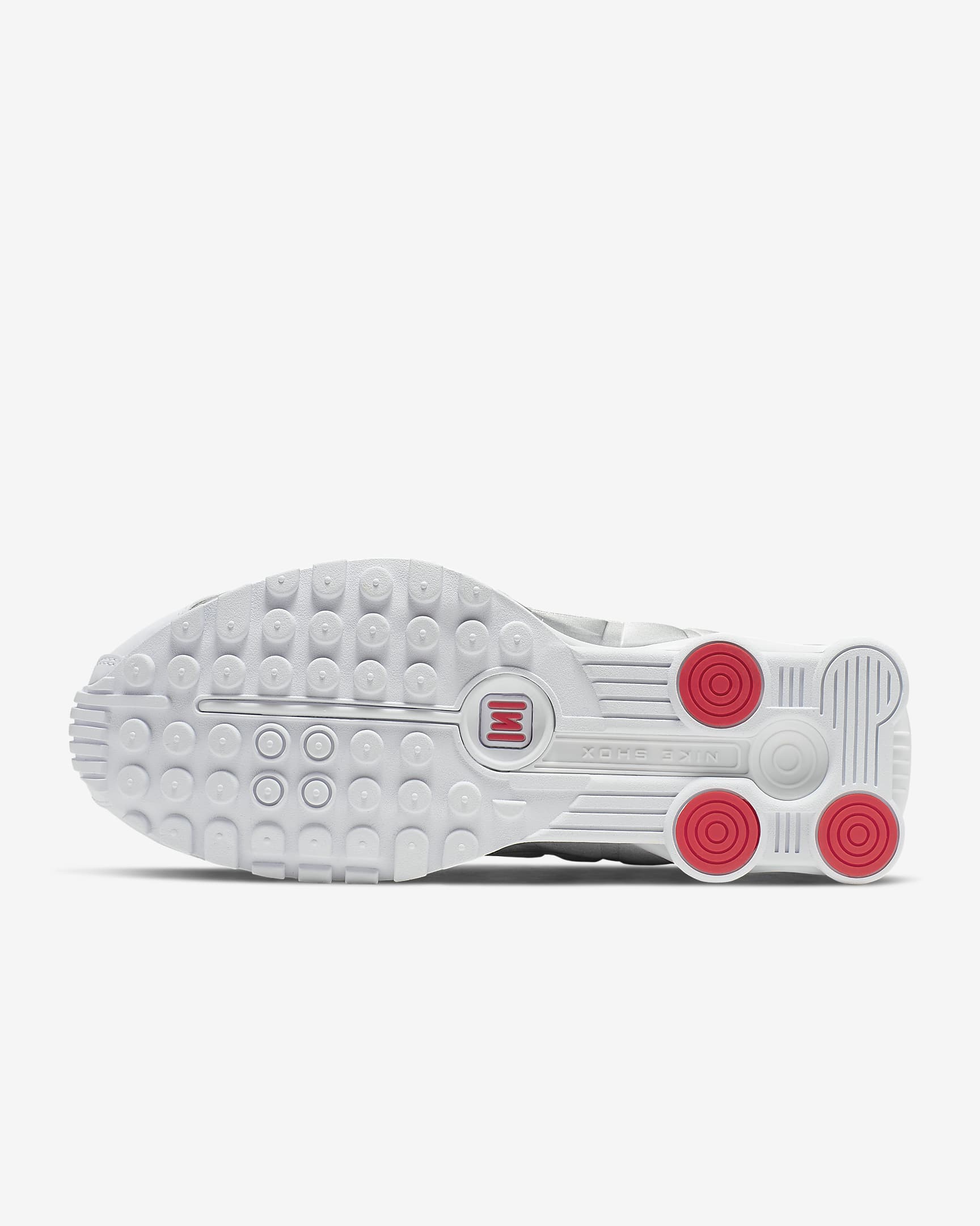 Nike Shox R4 Shoes - White/Metallic Silver/Max Orange/White