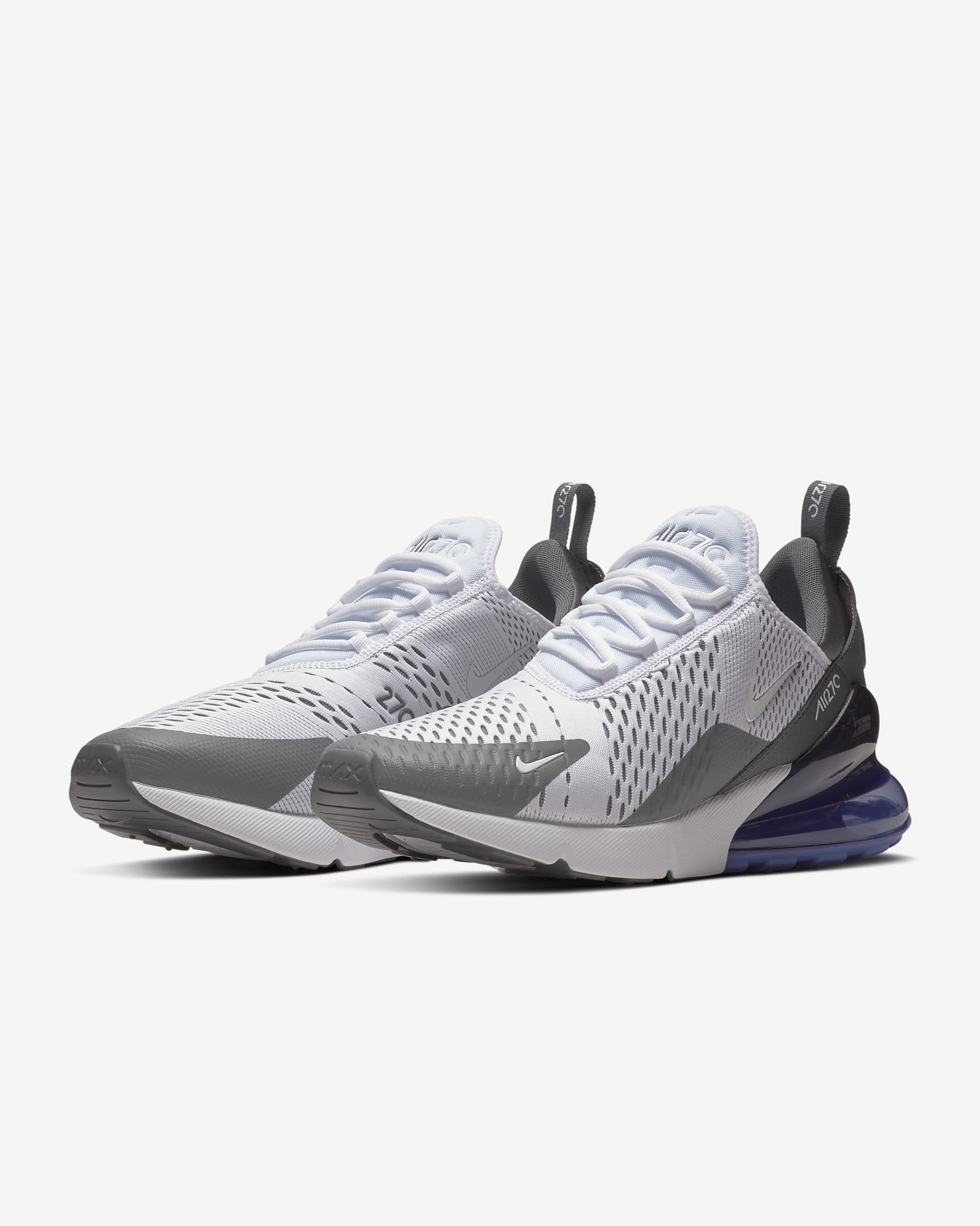 รองเท้าผู้ชาย Nike Air Max 270 - ขาว/Persian Violet/Dark Grey/ขาว