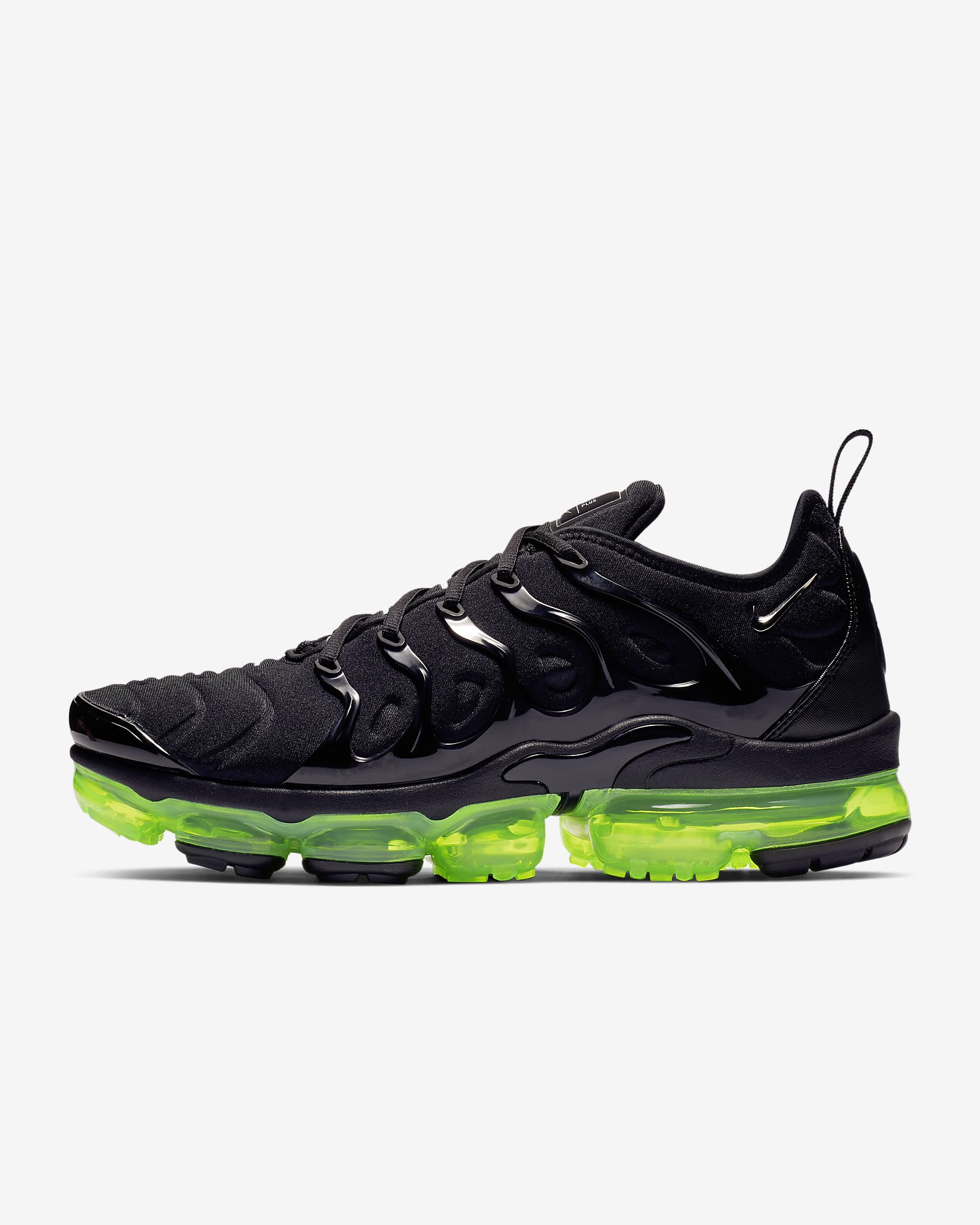 Tenis para hombre Nike Air VaporMax Plus - Negro/Volt/Reflejo plata