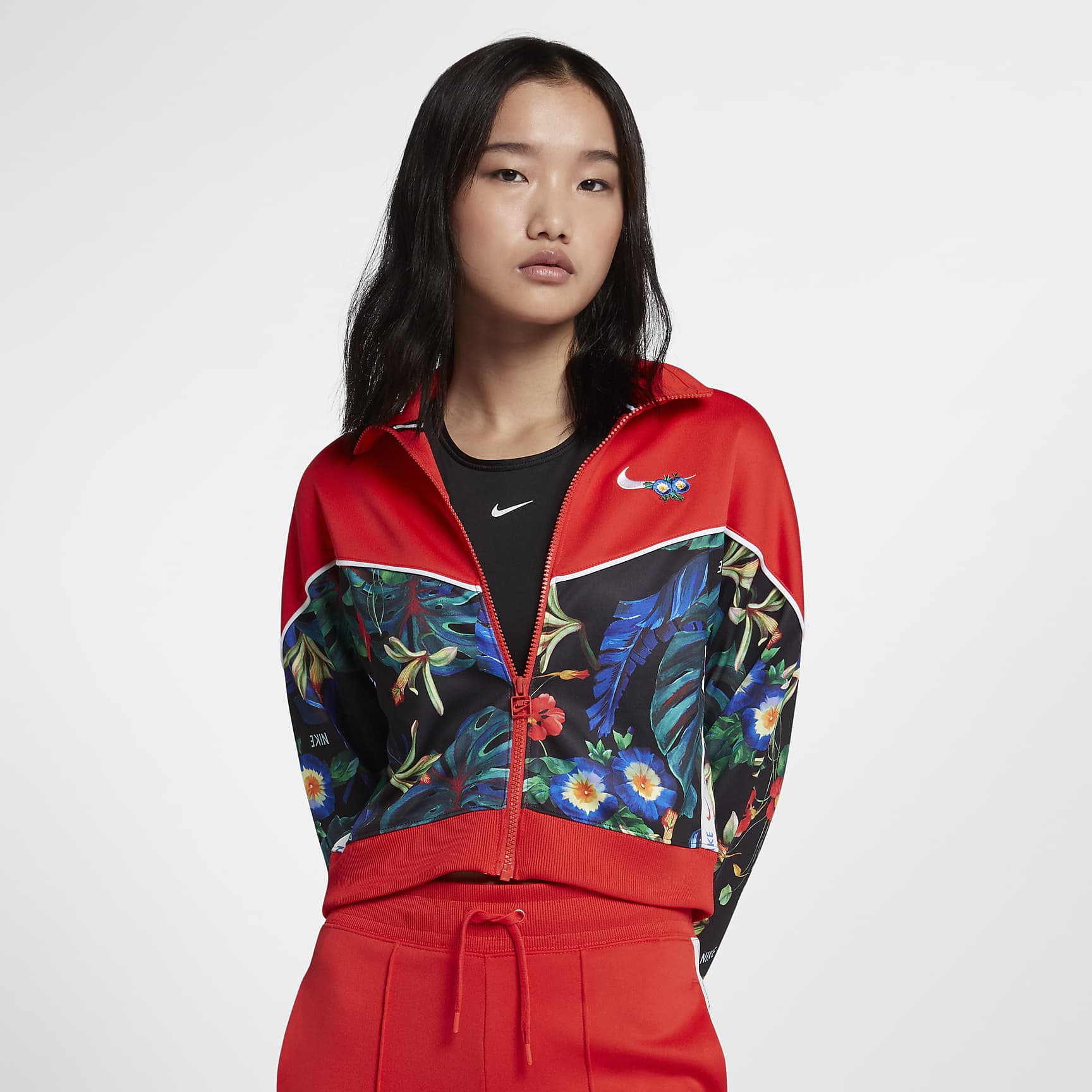 Nike Sportswear Women's Jacket - Light Crimson/Black/White