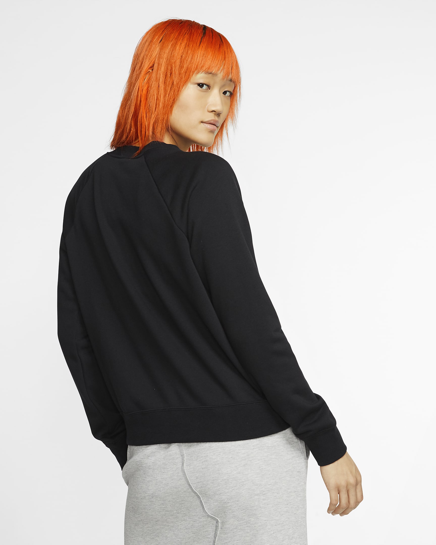 Nike Sportswear Essential Women's Fleece Crew - Black/White