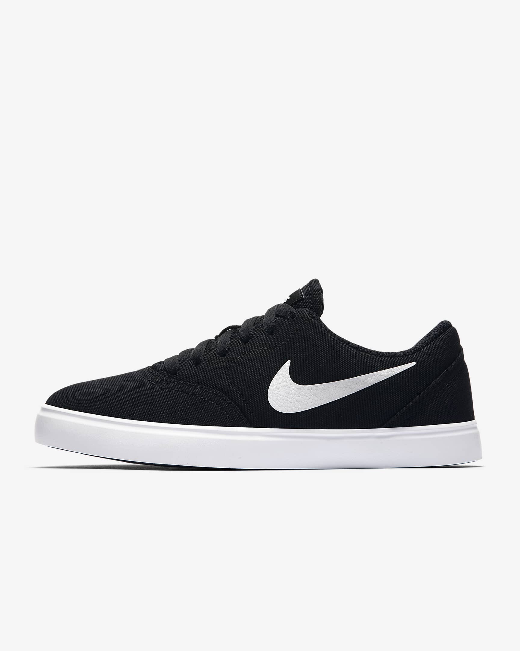 Nike SB Check Canvas Older Kids' Skate Shoes - Black/White