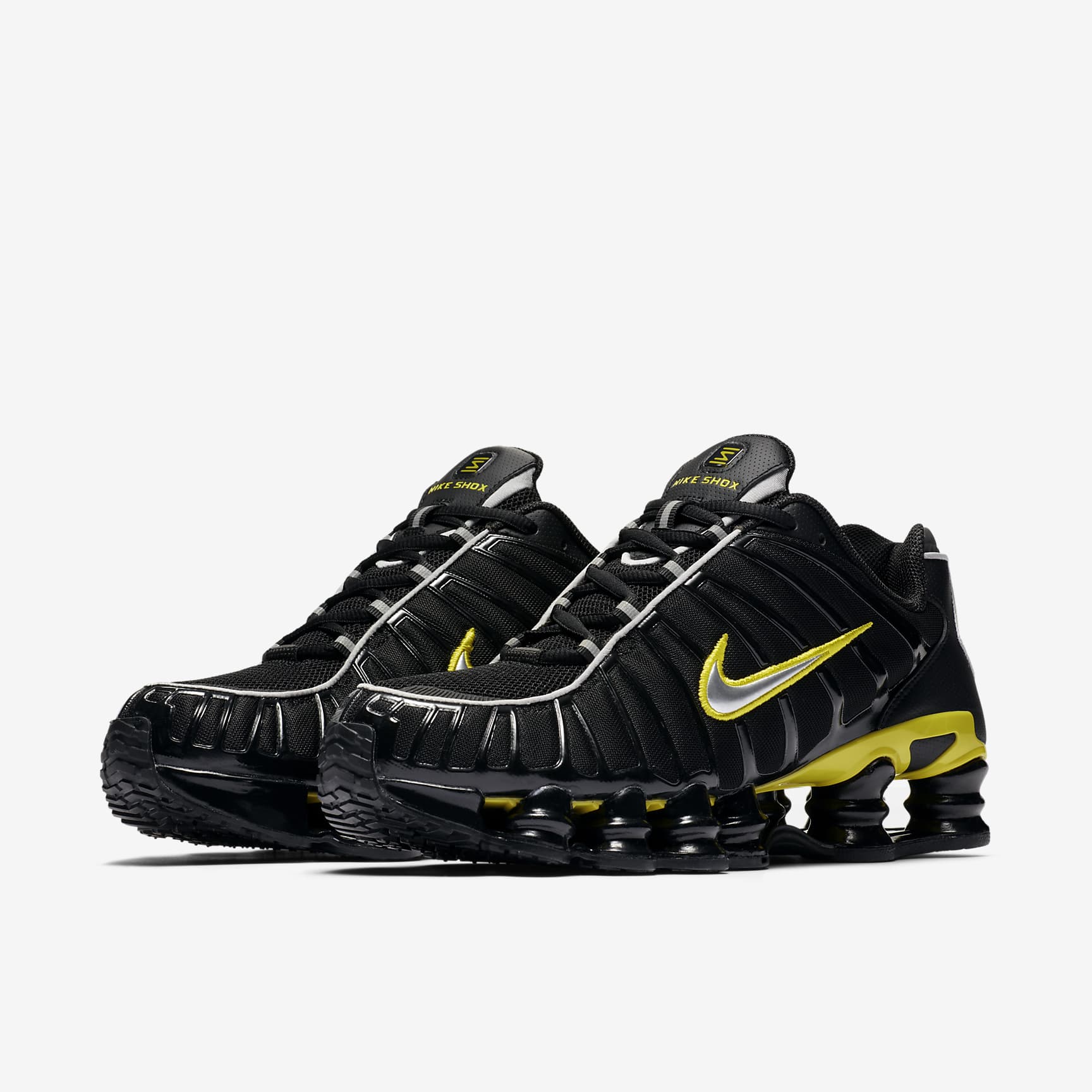 Nike Shox TL Men's Shoes - Black/Dynamic Yellow/Metallic Silver