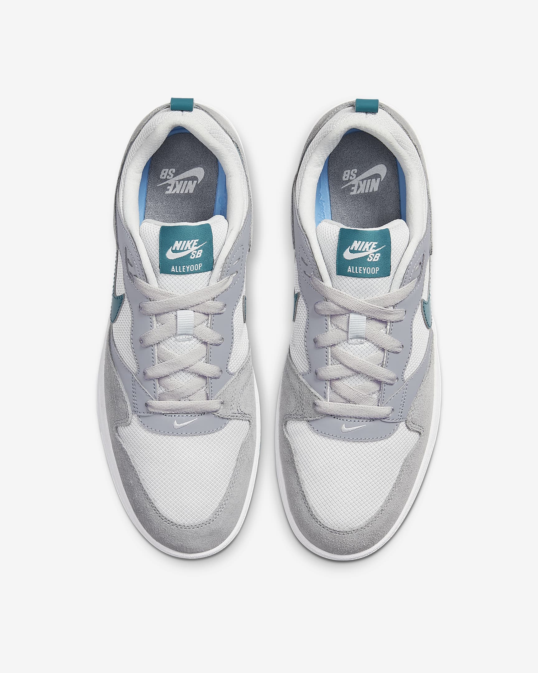 Nike SB Alleyoop Skate Shoes - Particle Grey/Photon Dust/White/Geode Teal