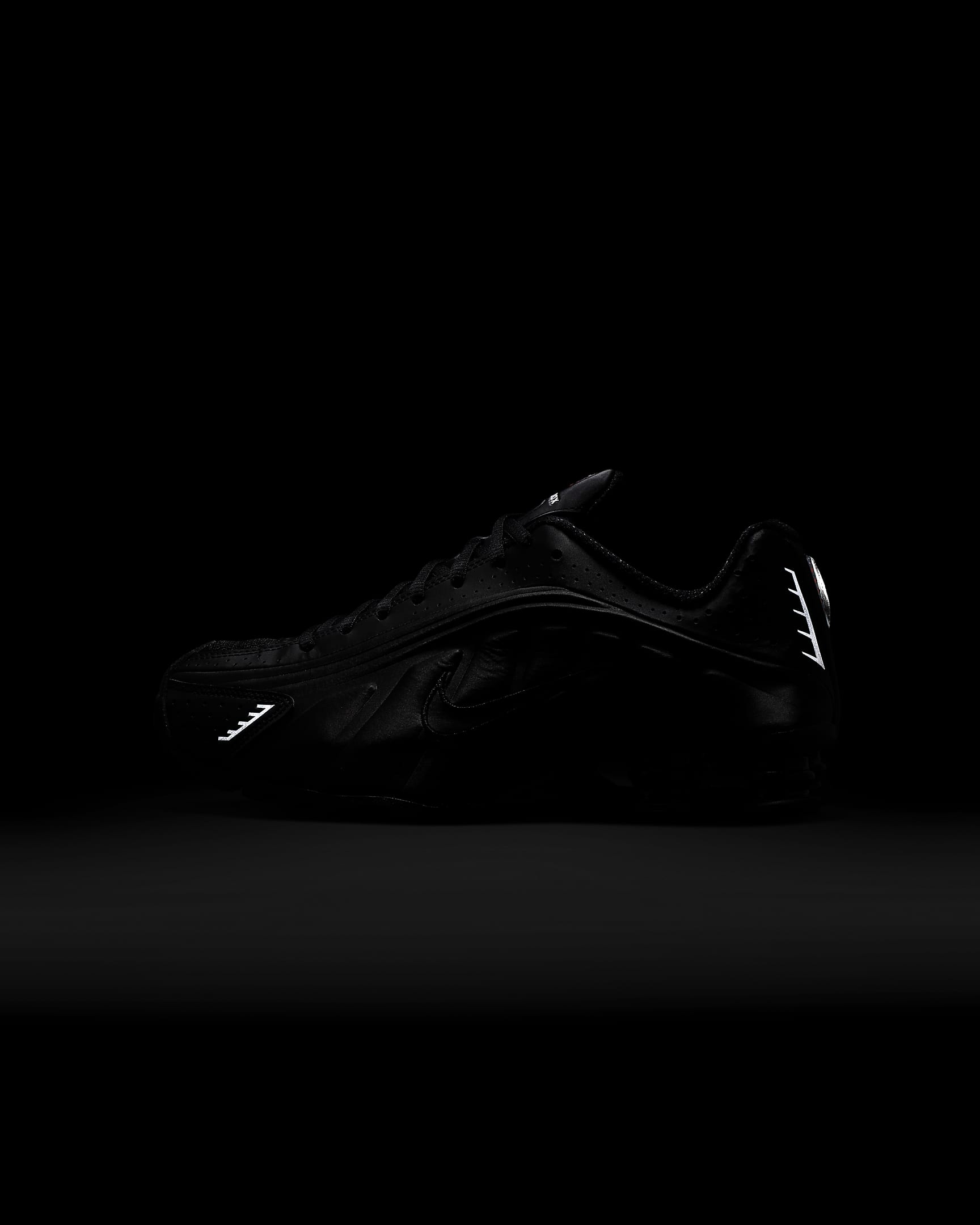 Nike Shox R4 Shoes - Black/Black/Max Orange/Black