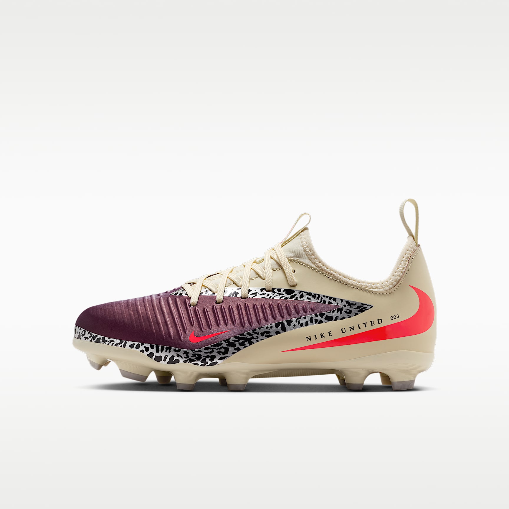 Nike United Jr. Phantom 6 Low Academy, Röd