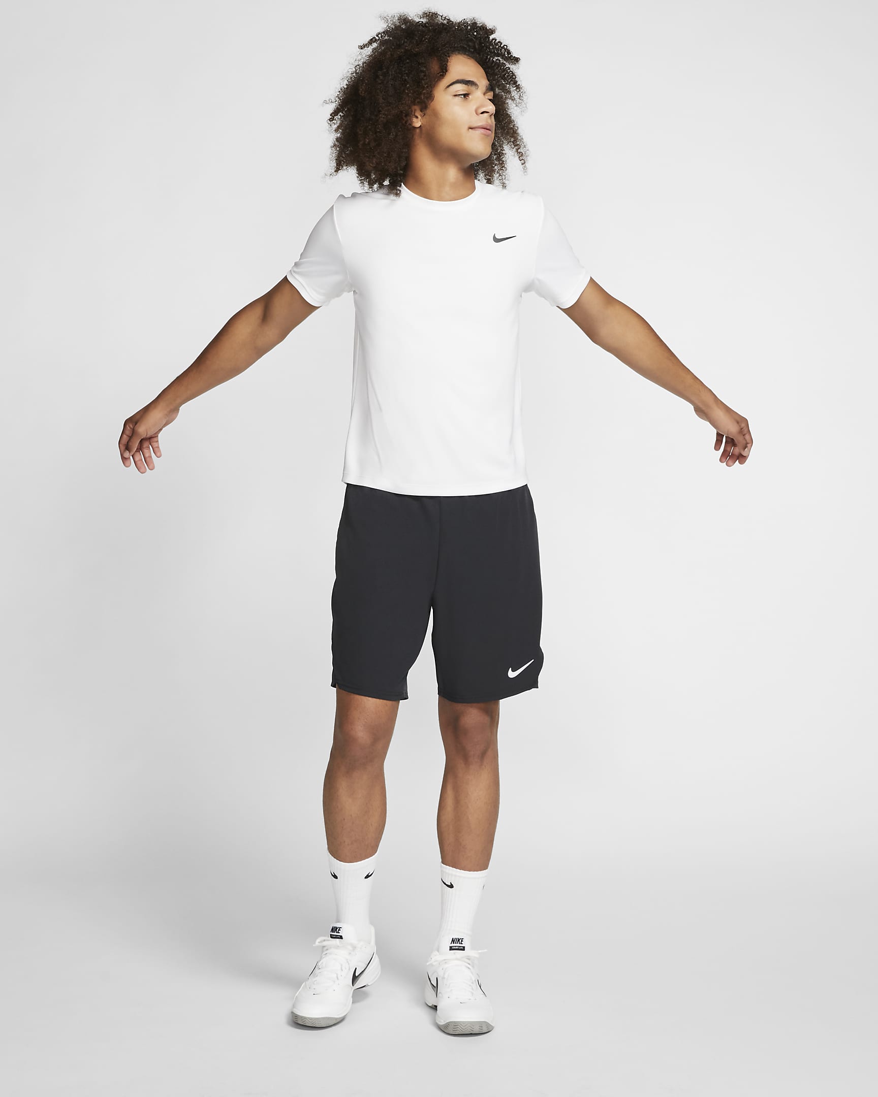 NikeCourt Flex Ace Men's Tennis Shorts - Black/Black/Black/Black