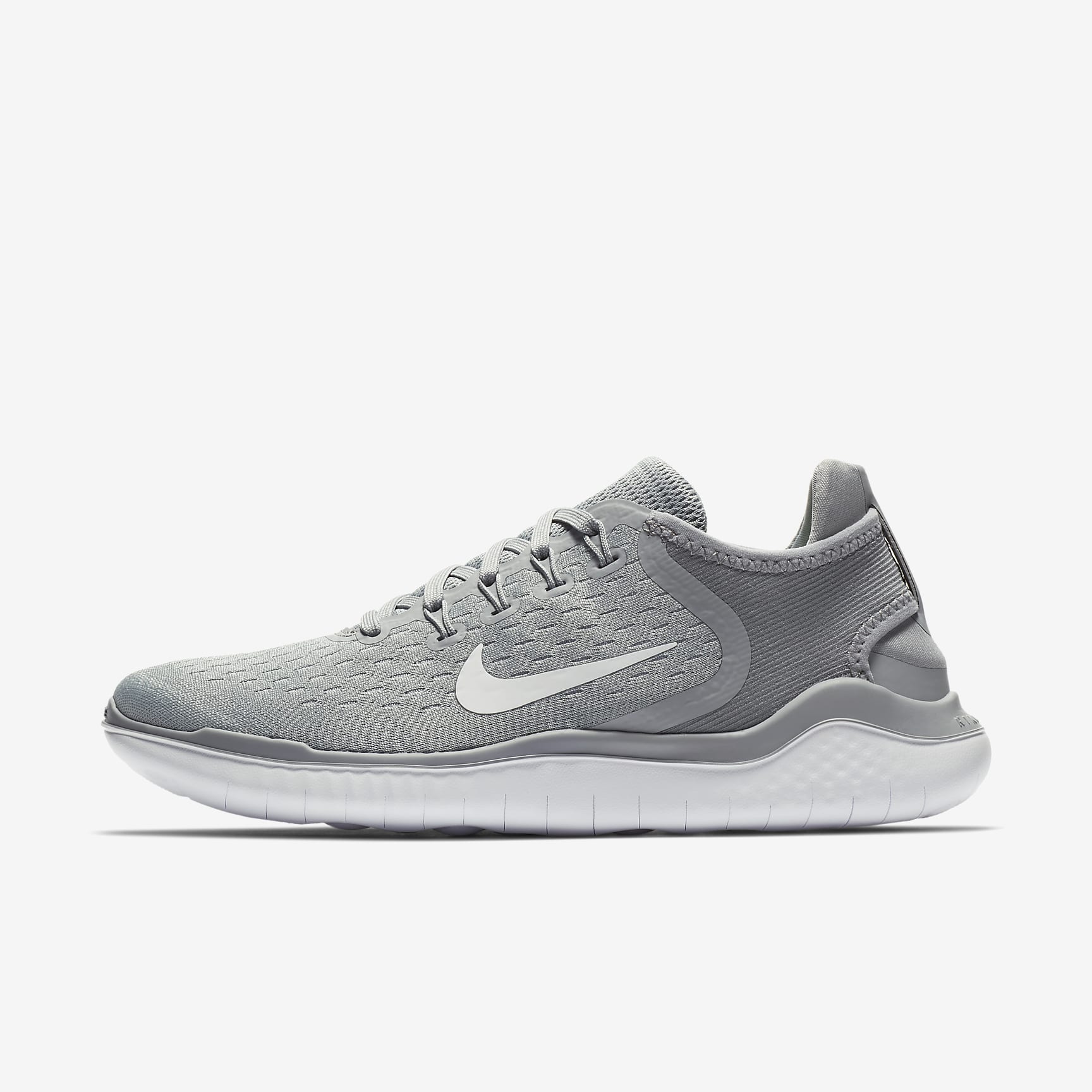 Nike Free RN 2018 Women's Running Shoes - Wolf Grey/White/Volt/White