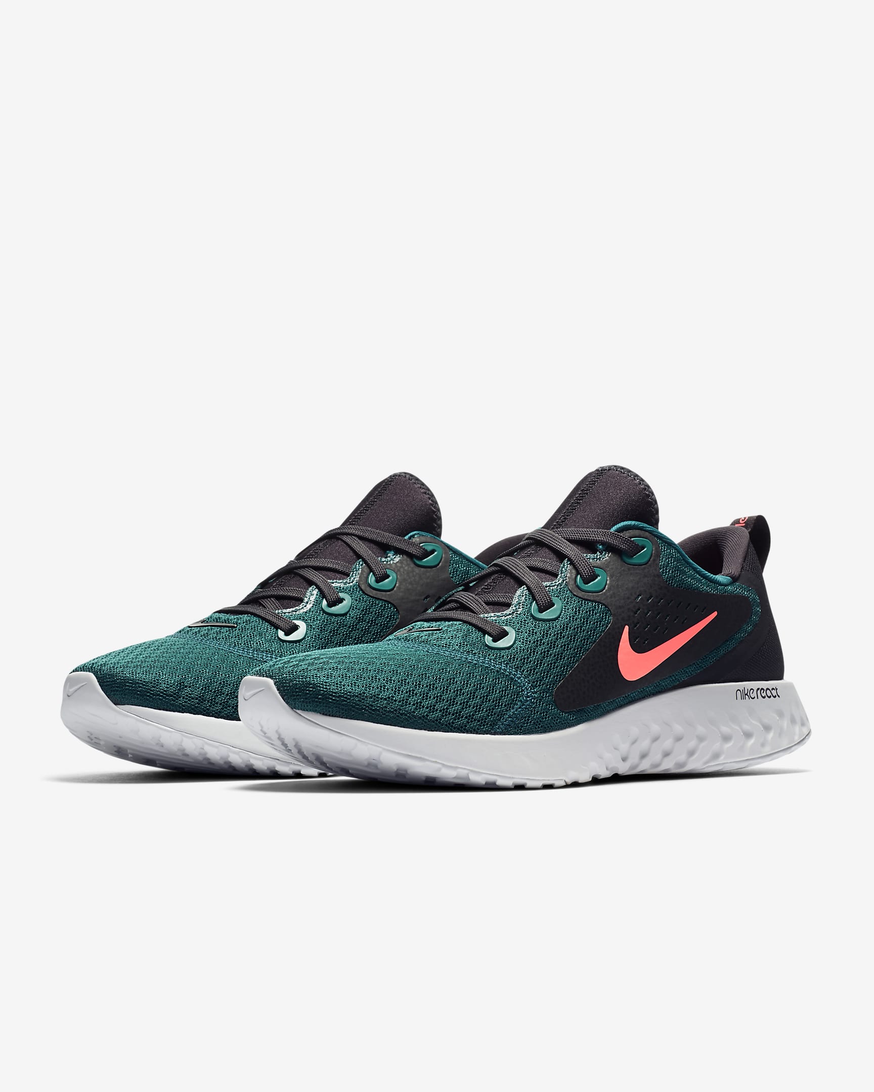 Nike Legend React Men's Running Shoes - Geode Teal/Oil Grey/Vast Grey/Hot Punch