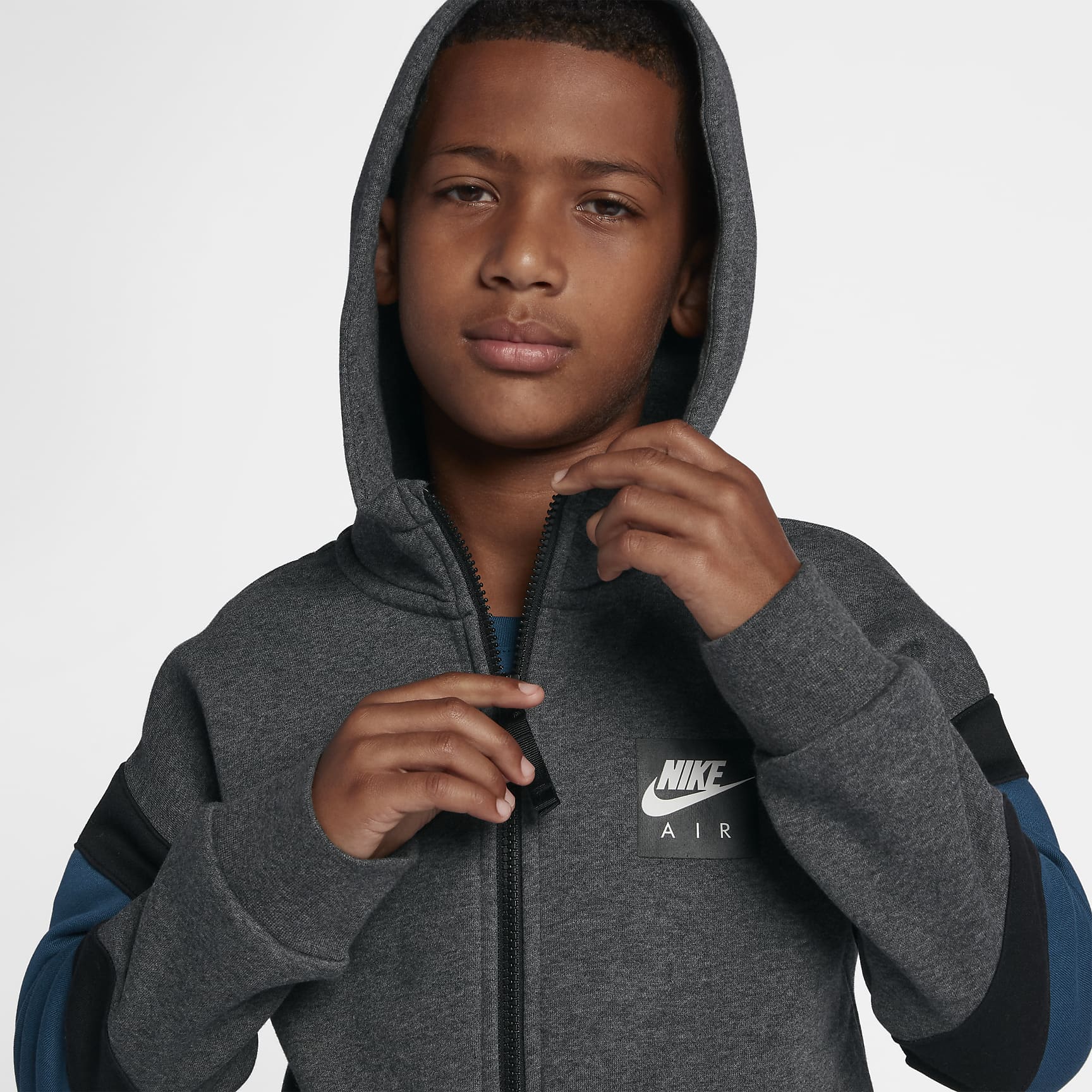 Nike Air Older Kids' (Boys') Full-Zip Hoodie. Nike BG