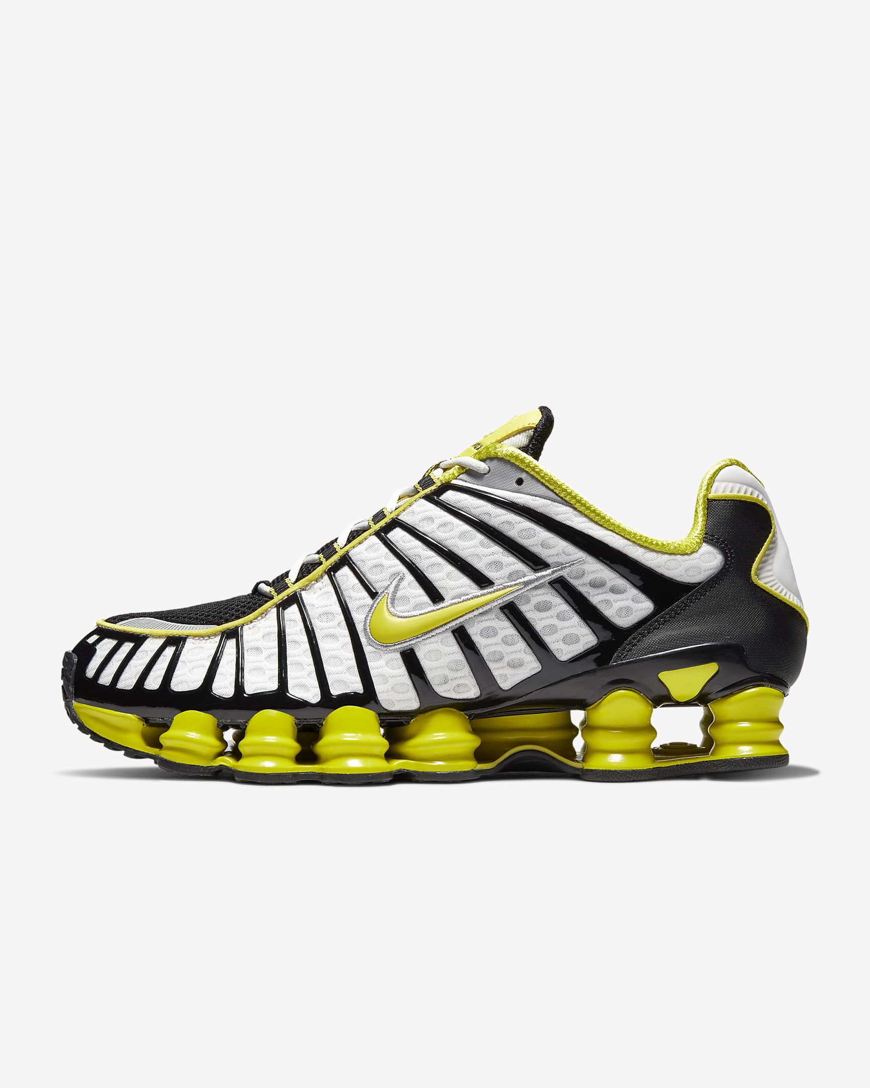 Nike Shox TL Men's Shoes - Platinum Tint/Flat Silver/Black/Dynamic Yellow