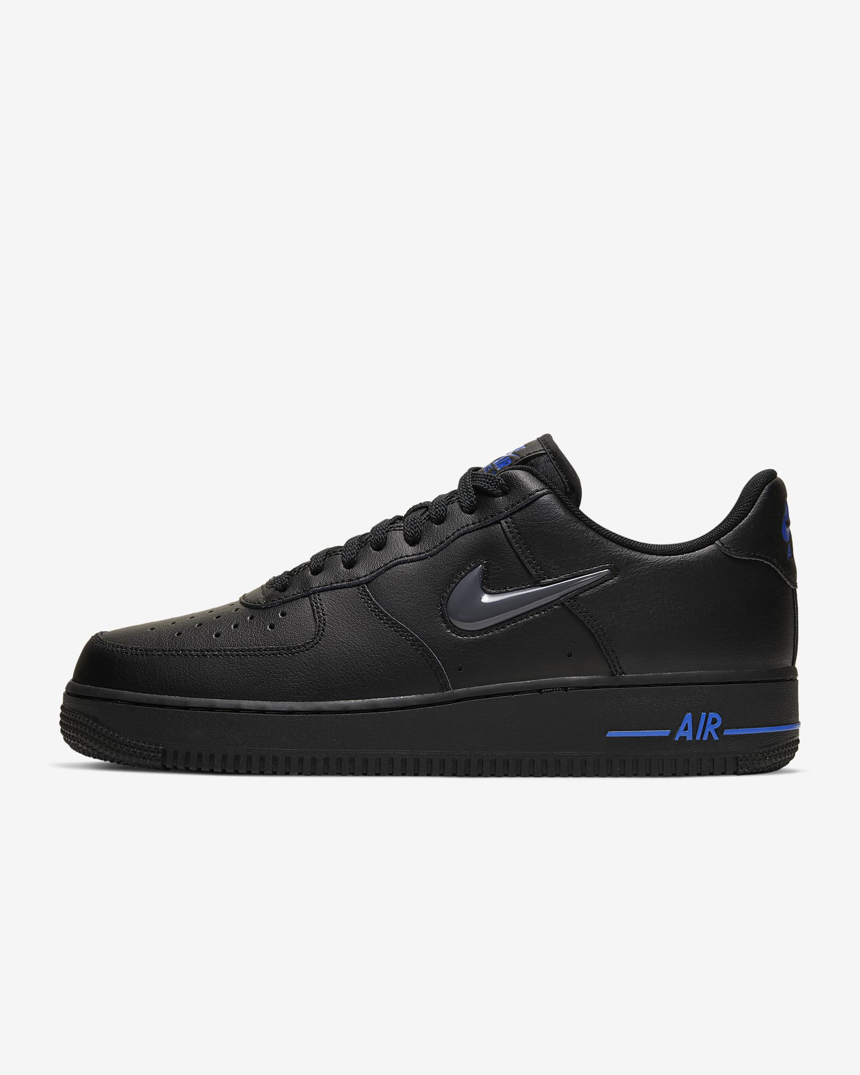 Nike Air Force 1 Jewel Erkek Ayakkabısı - Siyah/Racer Blue/Anthracite