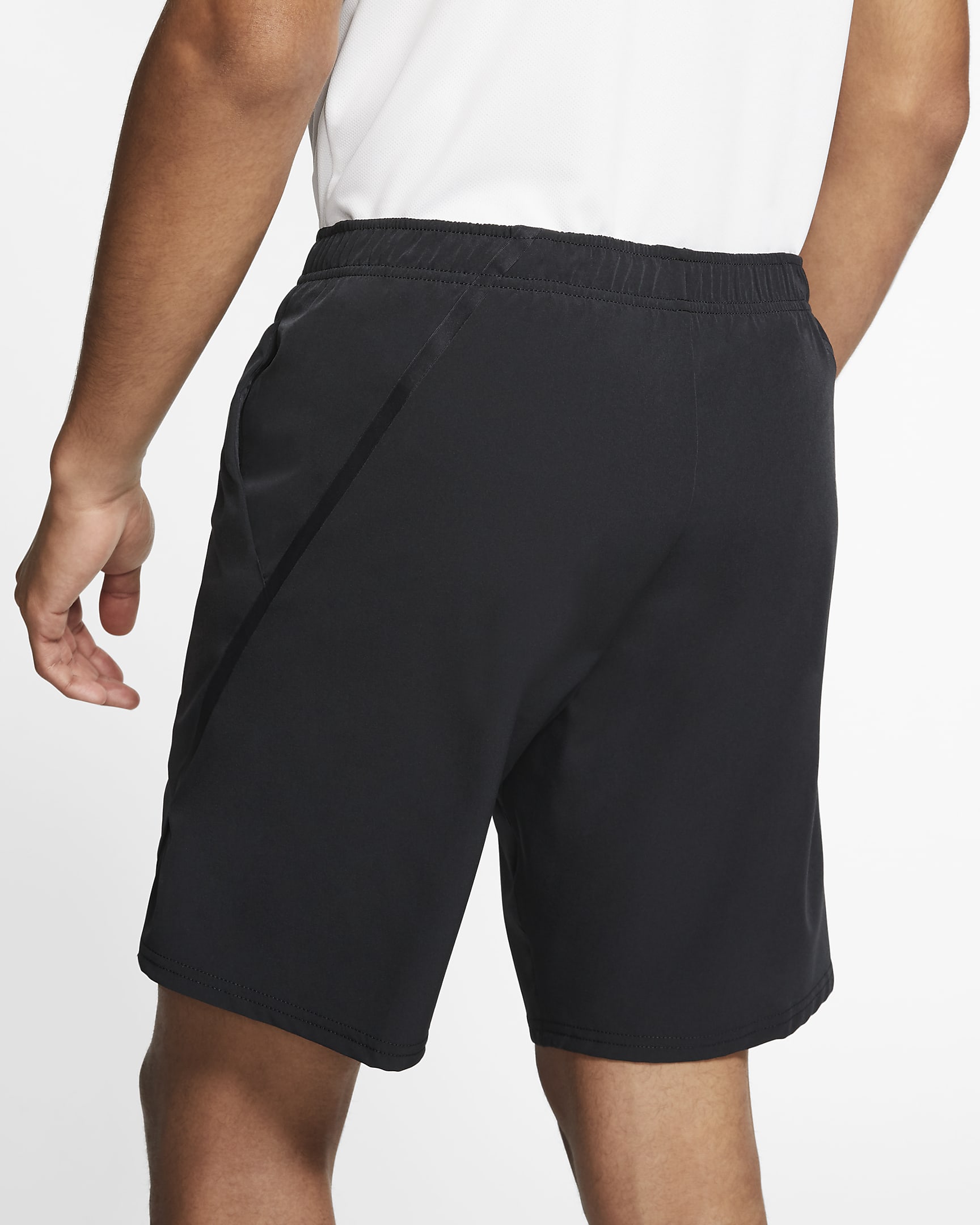 NikeCourt Flex Ace Men's Tennis Shorts - Black/Black/Black/Black