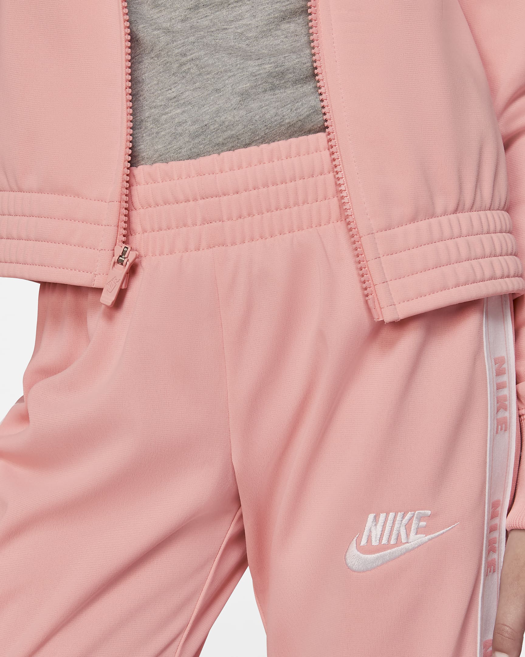 Nike Sportswear Girls' Tracksuit - Bleached Coral/White/Bleached Coral/White