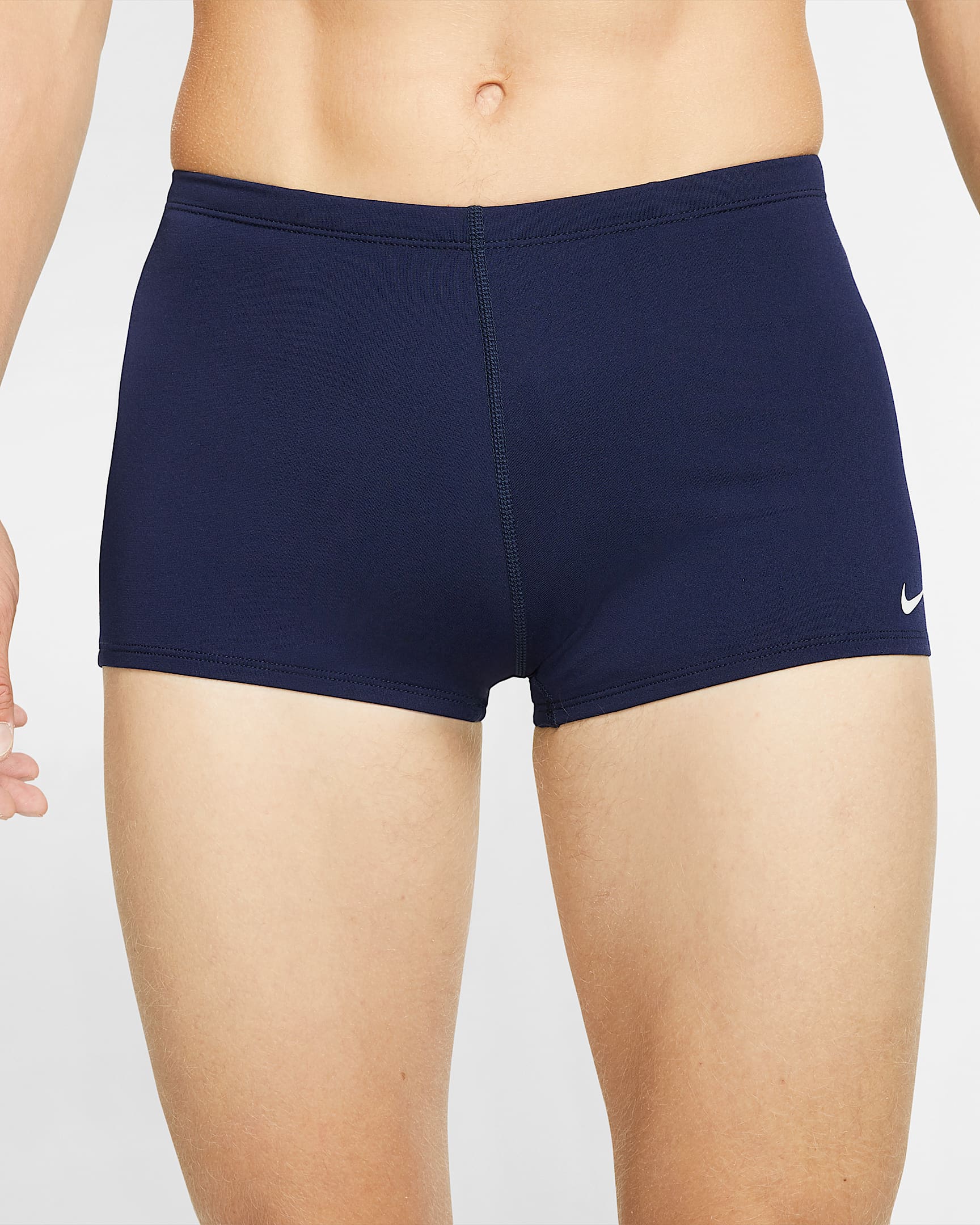 Calzón corto de natación para hombre Nike Poly Solid - Azul marino medianoche/Negro/Blanco