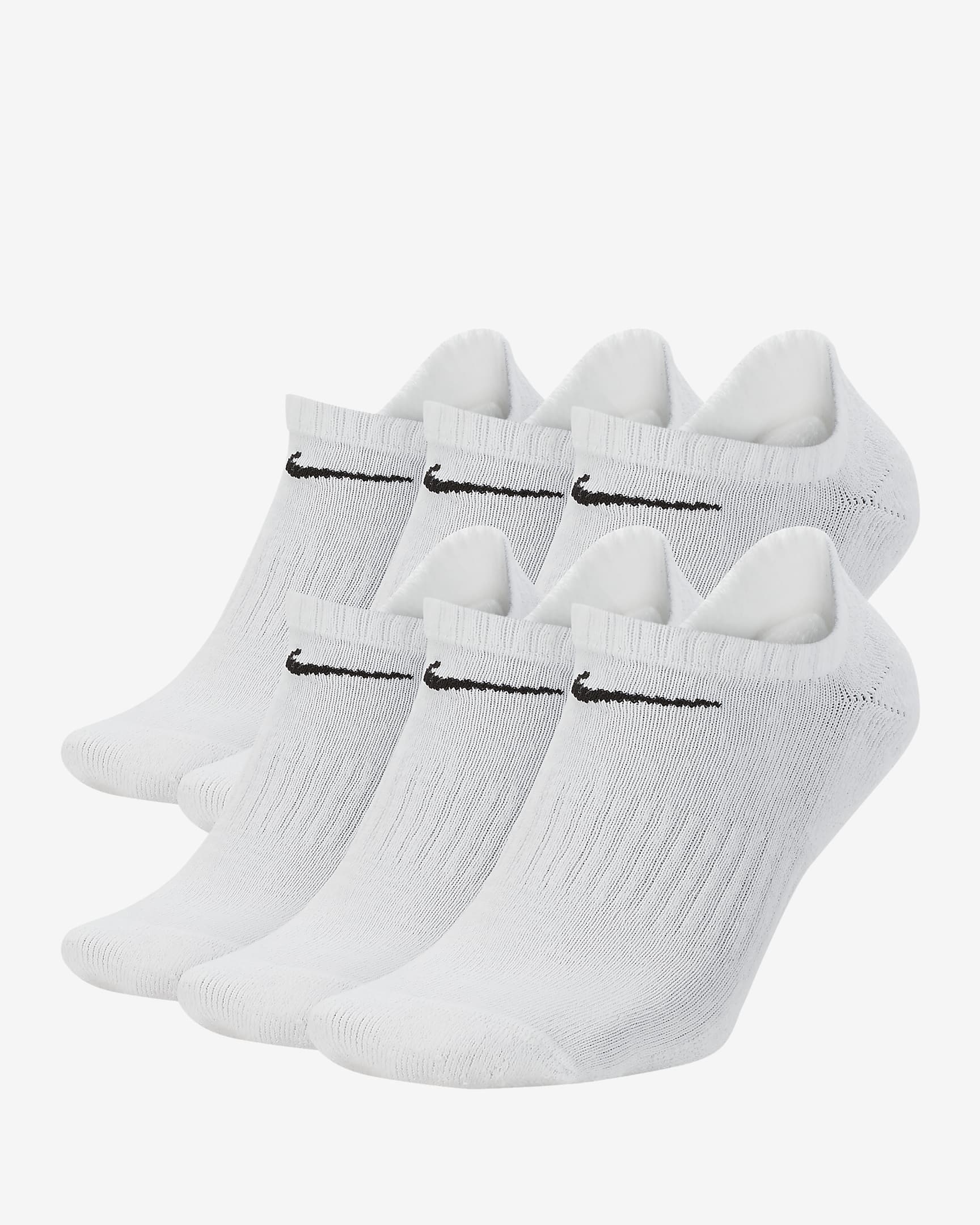 Nike Everyday Cushioned Training No-Show Socks (6 Pairs). Nike BG
