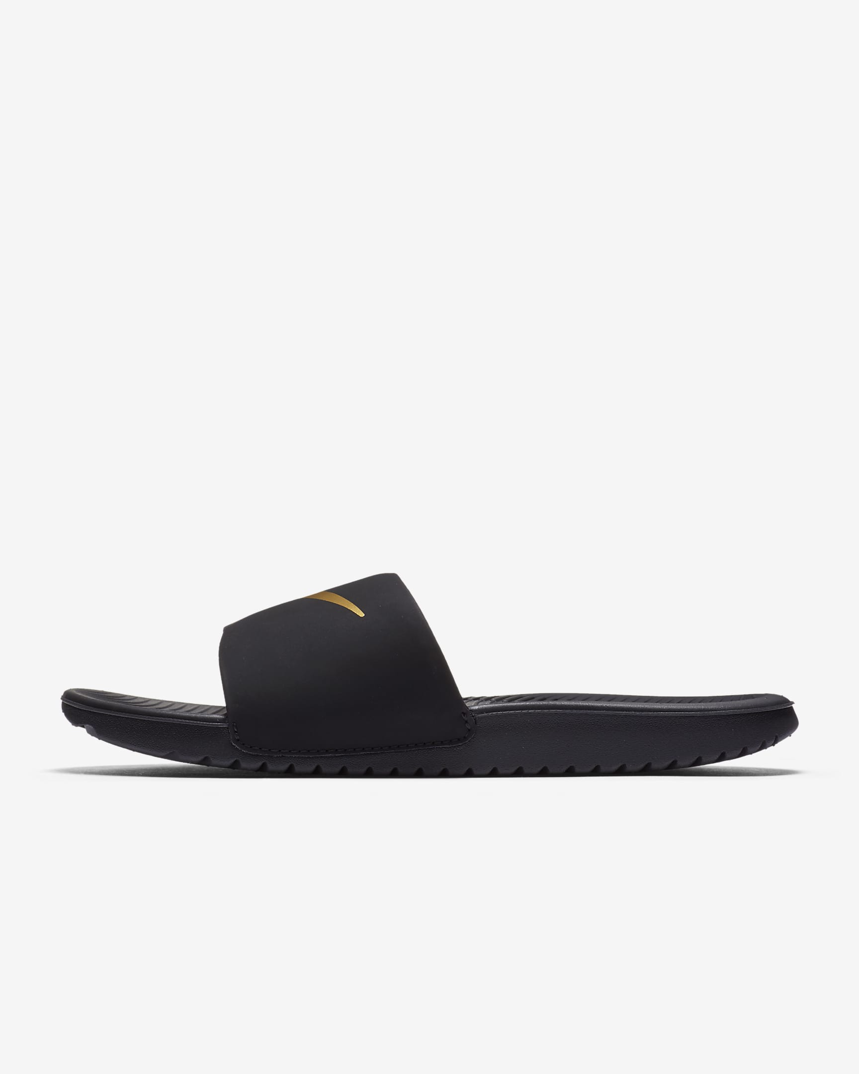 Nike Kawa Little/Big Kids' Slides - Black/Metallic Gold