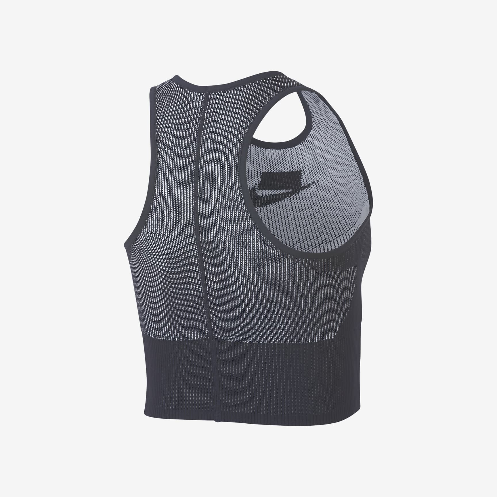 Nike Sportswear Tech Knit Women's Cropped Tank - Dark Obsidian/White