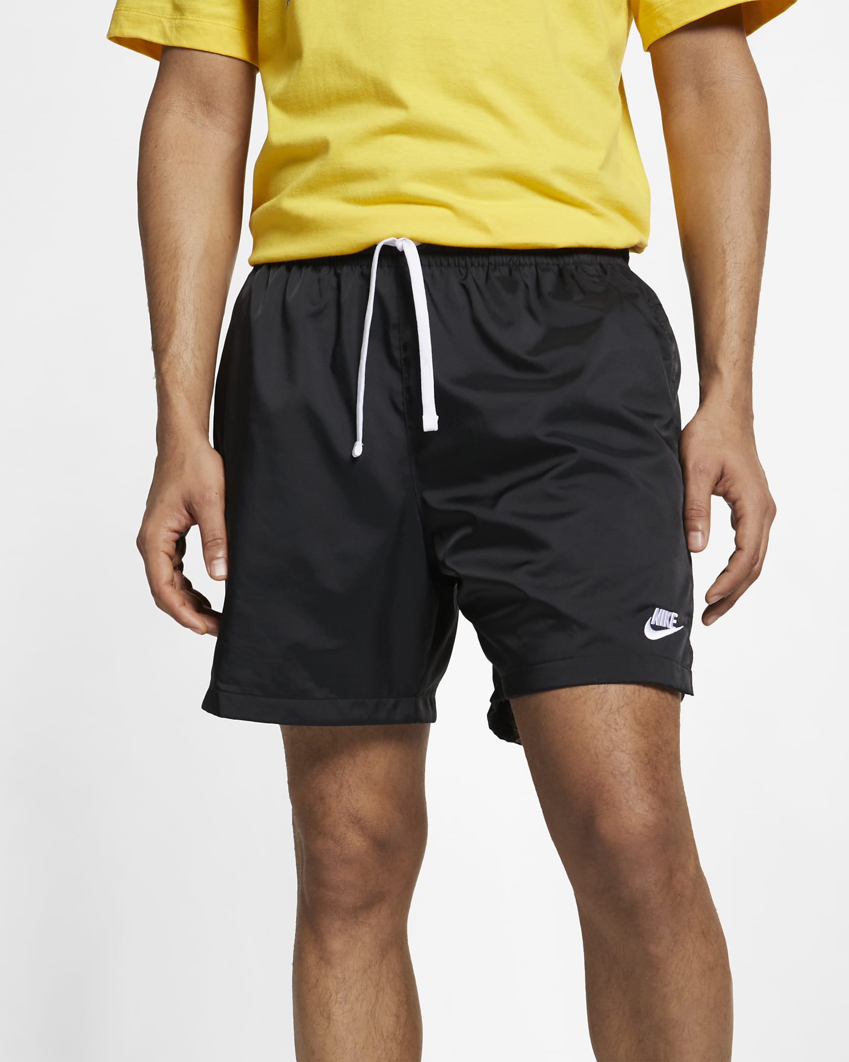 Shorts de tejido Woven para hombre Nike Sportswear - Negro/Blanco