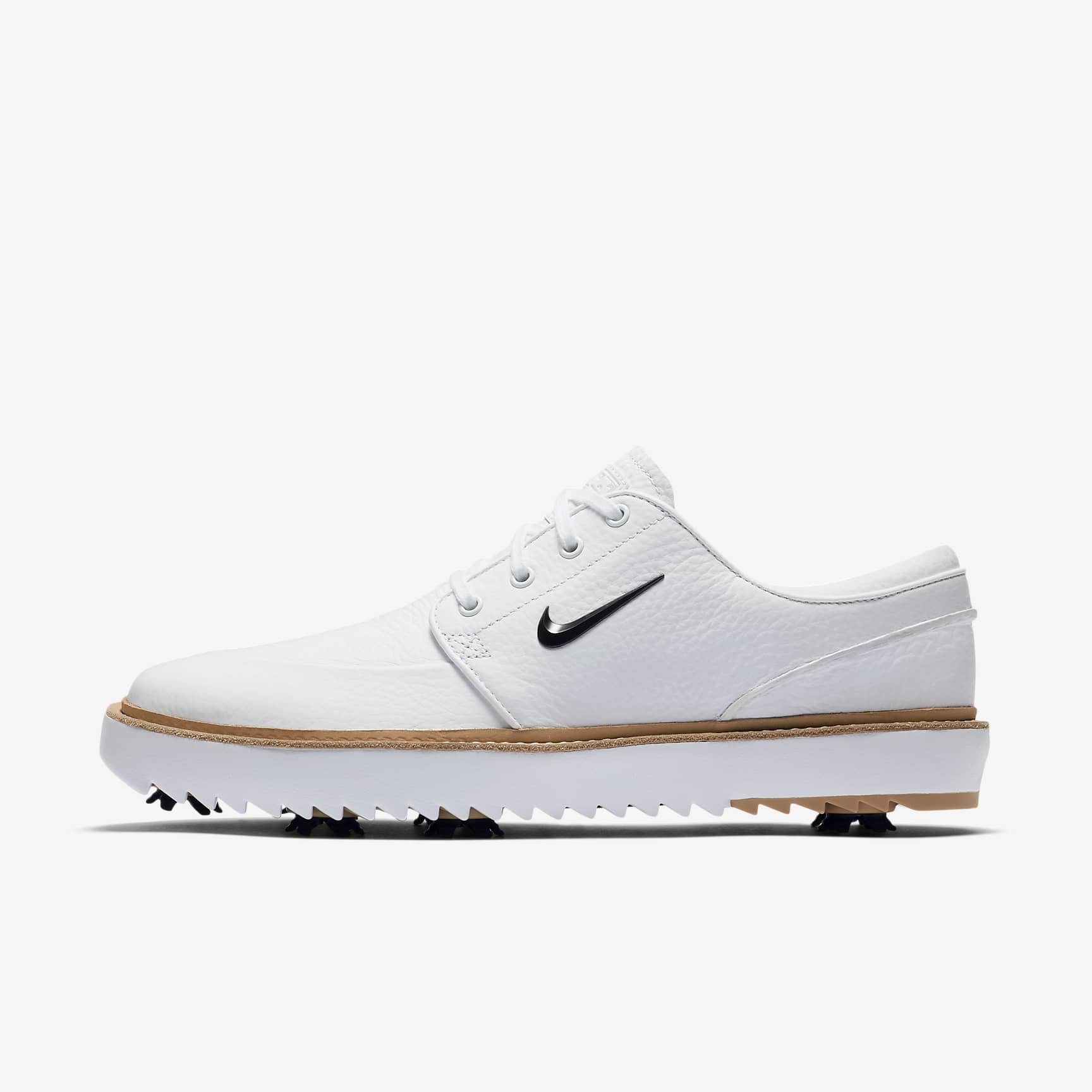 Calzado de golf para hombre Nike Janoski G Tour - Blanco/Tostado vachetta/Marrón medio goma/Negro