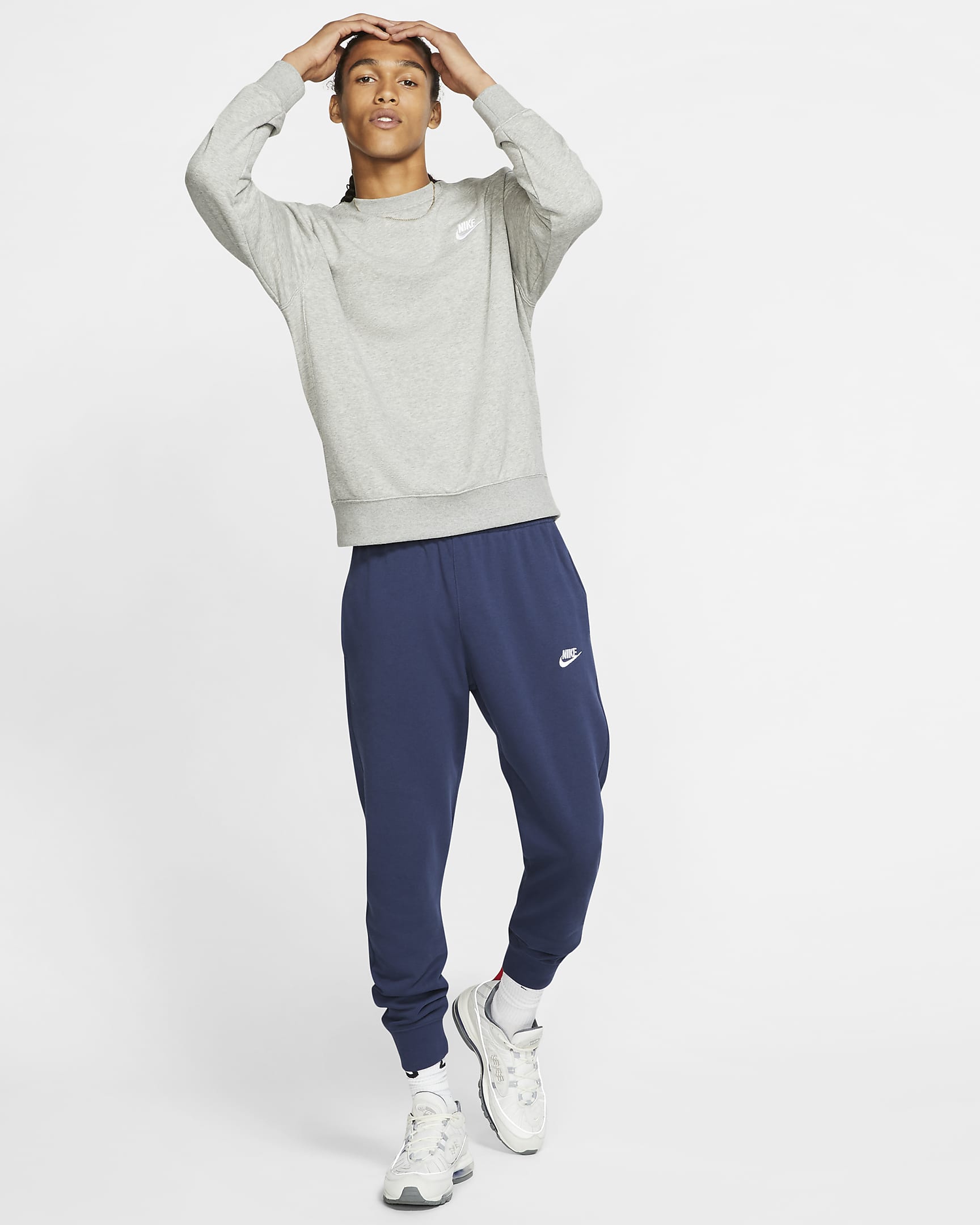 Pantalon de jogging Nike Sportswear Club pour Homme - Midnight Navy/Midnight Navy/Blanc