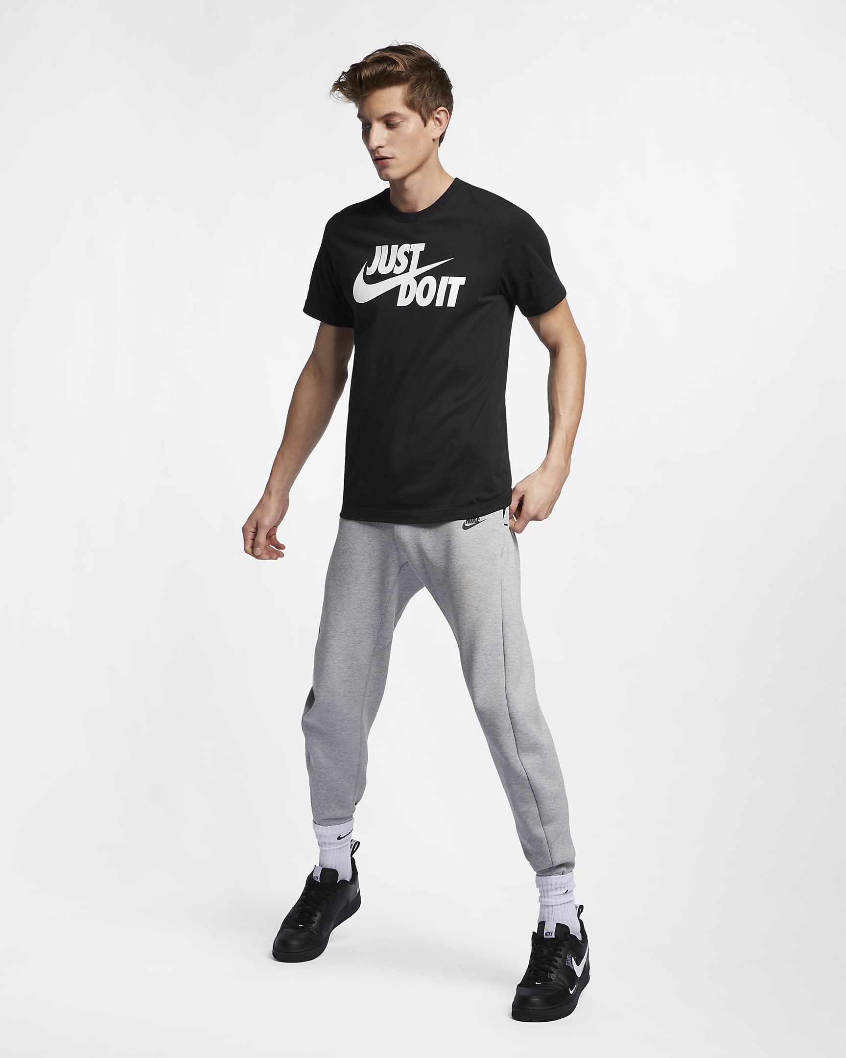 Playera para hombre Nike Sportswear JDI - Negro/Blanco