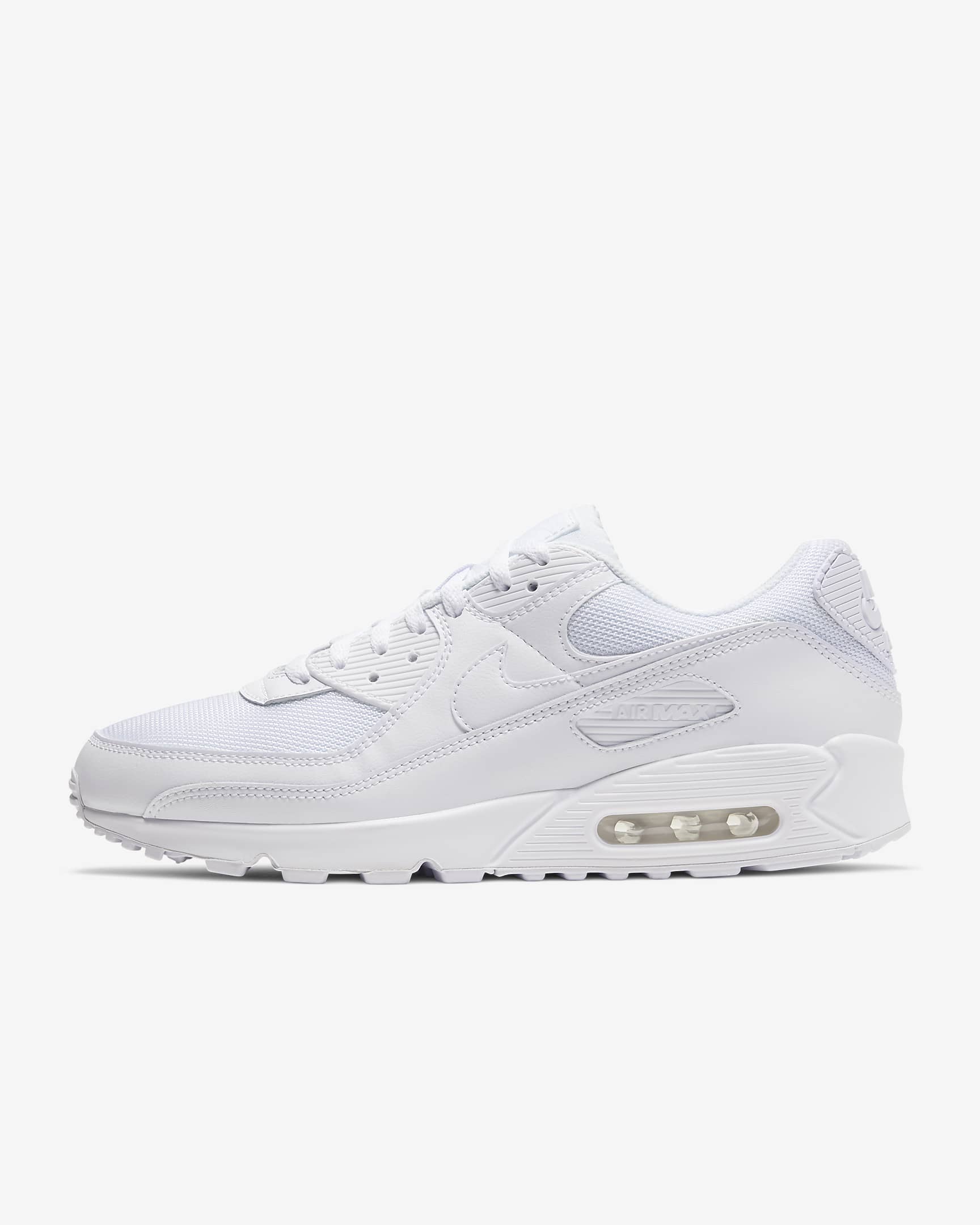 Nike Air Max 90 Herenschoen - Wit/Wit/Wolf Grey/Wit