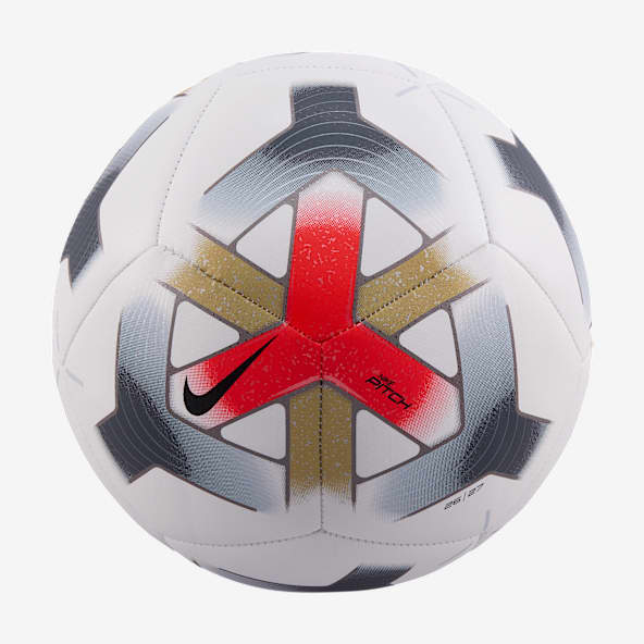 Nike Pitch Soccer Ball (White/Bright Crimson/Anthracite/Black)