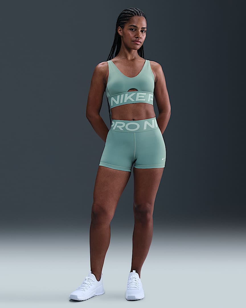 Nike Pro Women's Mid-Rise 3" Mesh-Paneled Shorts