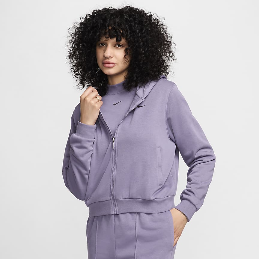 Nike Women's Yoga French Terry Sweatshirt Purple Size Medium main image 0