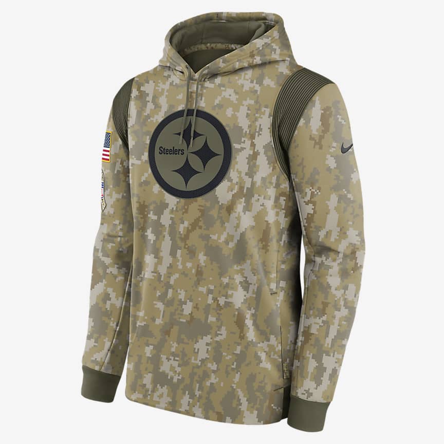 Pittsburgh Steelers Nike 2022 Salute to Service Therma Performance Pullover  Hoodie - Olive