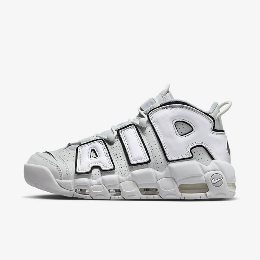This Nike Air More Uptempo Gets Accented By Grey And Red - Sneaker News