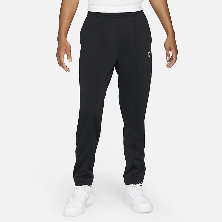 Classic Tennis Pants White for Men with straightcut leg and ankle zippers
