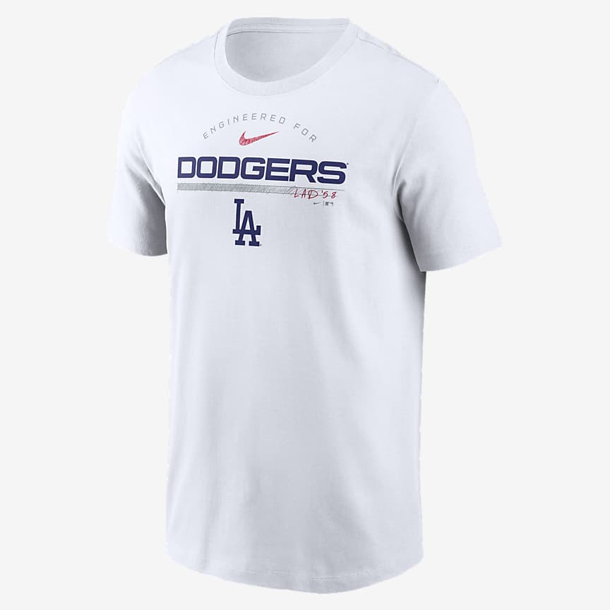 Men's MLB Los Angeles Dodgers Nike Blackout Basic Logo Tonal T-Shirt - Black