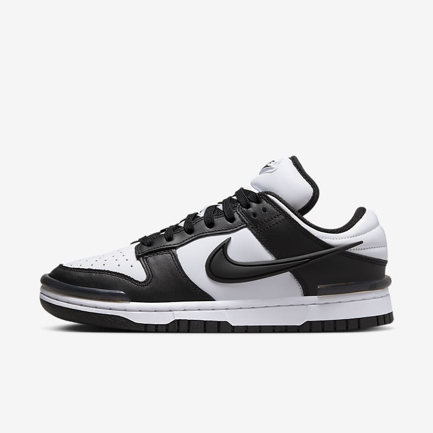 nike low black and white