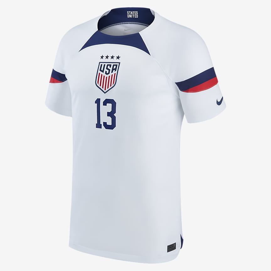 Uswnt 202223 Stadium Away Alex Morgan Mens Nike Dri Fit Soccer Jersey 