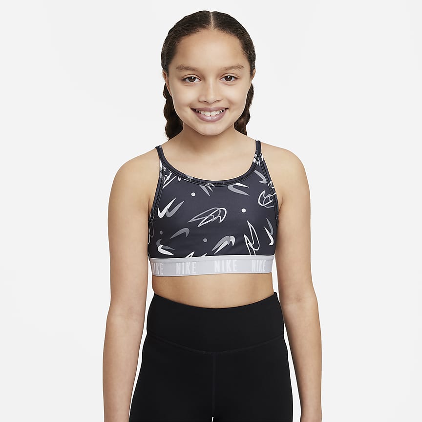 Nike Dri-FIT Swoosh Big Kids' (Girls') Sports Bra. Nike.com