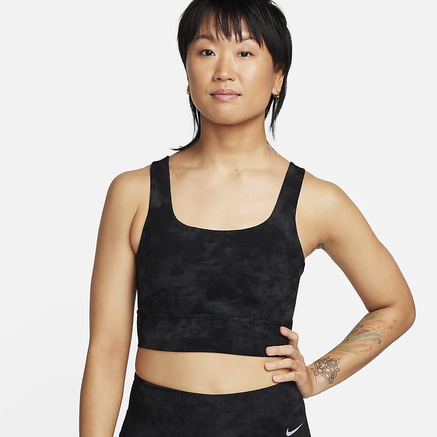 Nike Zenvy Rib Women's Light-Support Non-Padded Longline Sports 