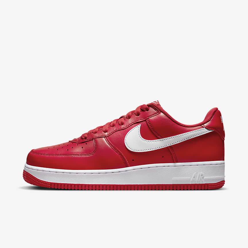 Supreme Red Laces White Air Force 1 Ones Low Shoes Nike Size 10 Mens