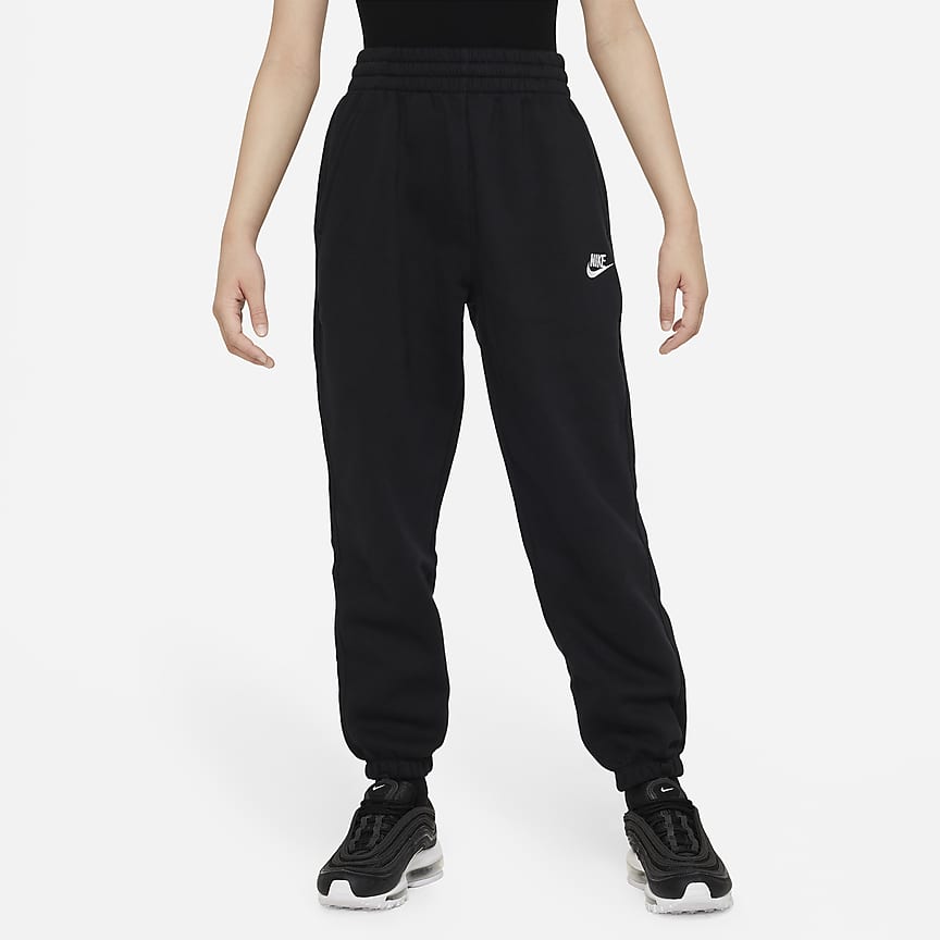 Nike Sweatpants Youth Medium M Blue Flare Leg Pockets Drawstring Girls