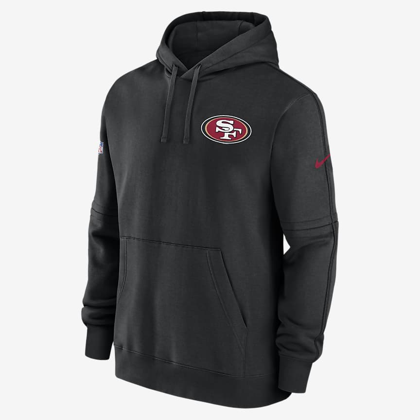 San Francisco 49ers Hoodie Mens C-large Black Long Sleeve Pullover NFL  Football