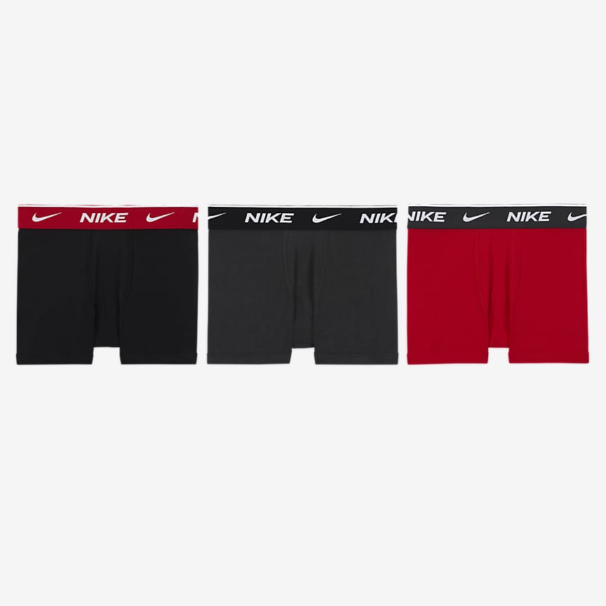 Nike Micro Print Boxer Briefs (3-Pack) Big Kids' Underwear. Nike.com