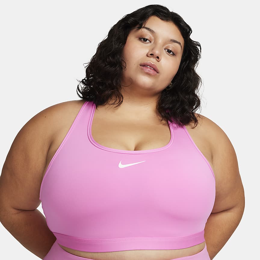 Nike Women's Plus Size Dri-FIT Indy VNK Plunge Cutout Low Sports