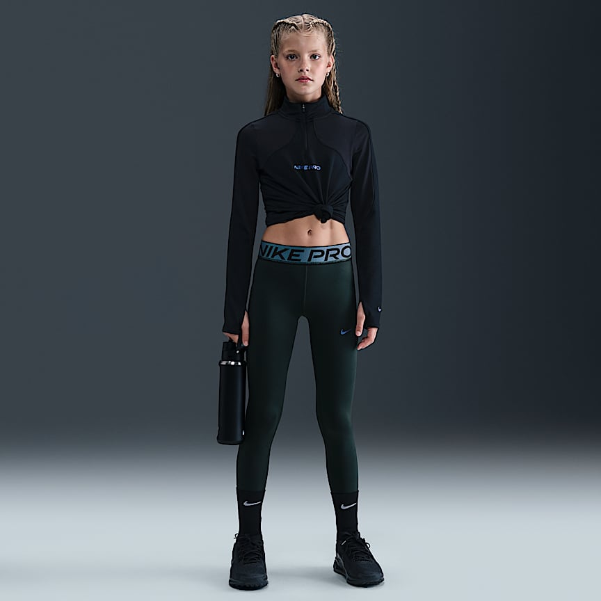 Nike One Big Kids' (Girls') Dri-FIT High-Waisted Leggings