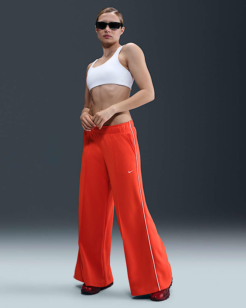 Nike Sportswear Women's Mid-Rise Wide-Leg Track Pants