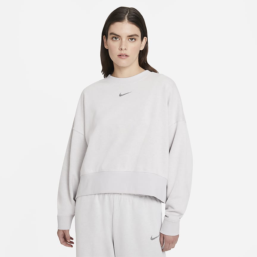 Oversized Fleece Crew Sweatshirt. Nike 