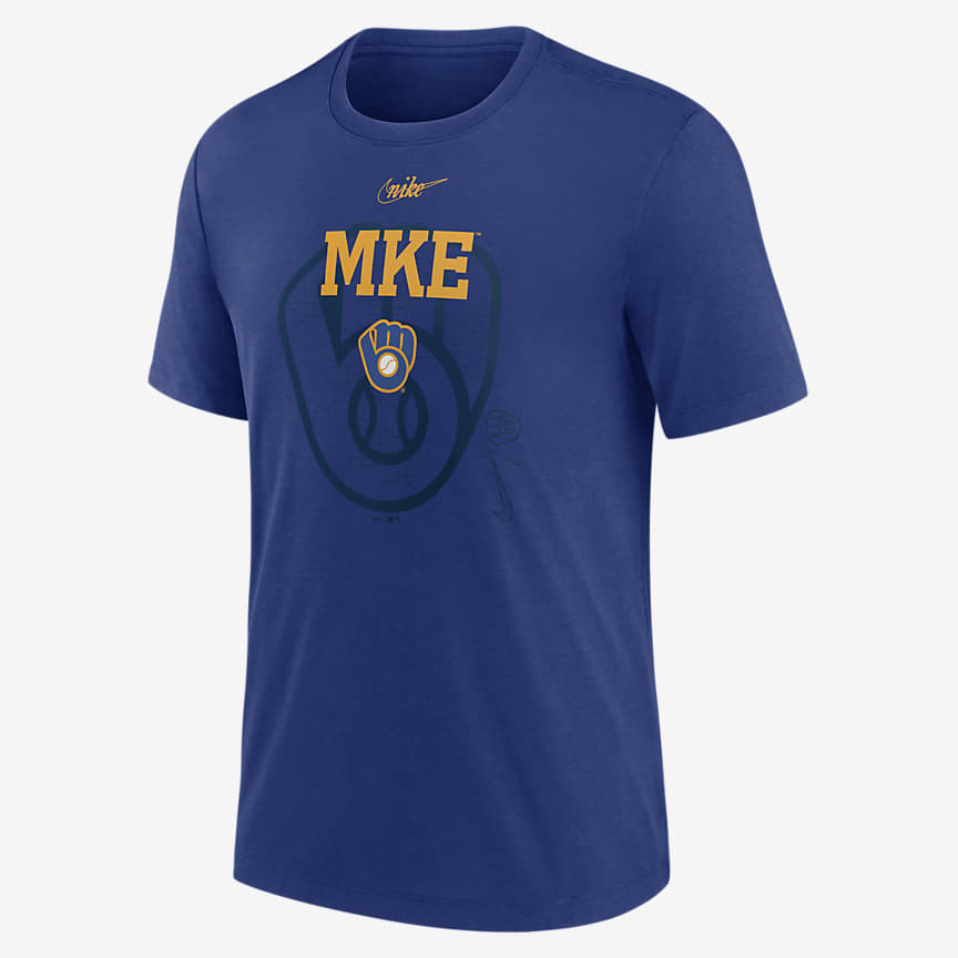 Milwaukee Brewers Camo Logo Men's Nike MLB T-Shirt. Nike.com