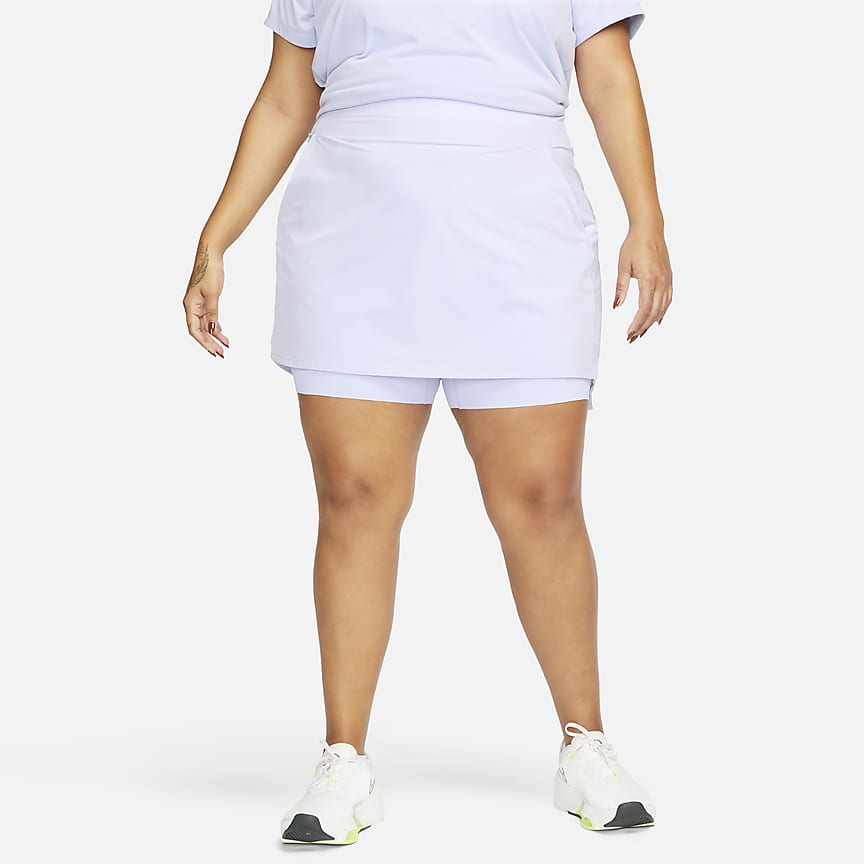 Nike Plus Size Fleece Shorts Womens High-Rise Sanddrift Pockets Lounge  Bottoms