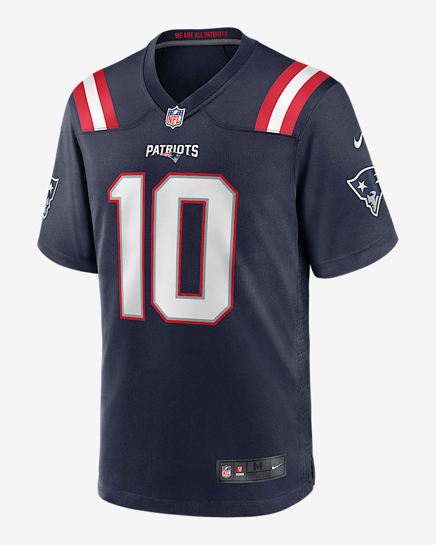 Drake Maye New England Patriots Men's Nike NFL Game Jersey