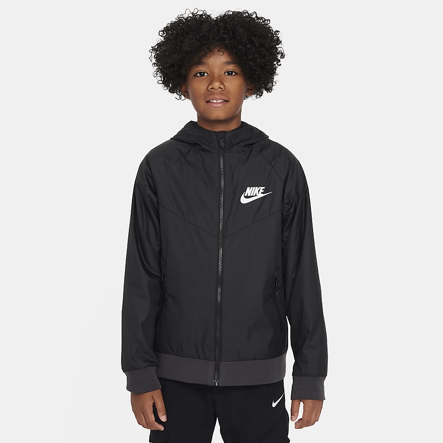 Nike grey and clearance black jacket